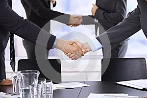 Businesspeople shaking hands