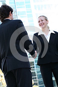 Businesspeople shaking hands