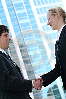 Businesspeople shaking hands