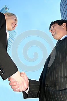 Businesspeople shaking hands