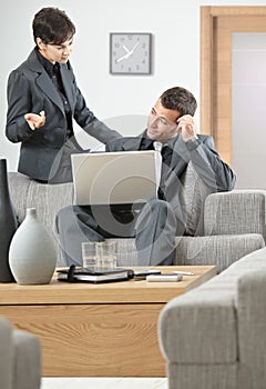 Businesspeople talking at office