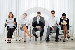 Businesspeople Waiting For Interview