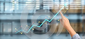 Businessplan graph growth increase of chart positive indicators