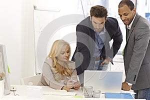 Businessteam working in office