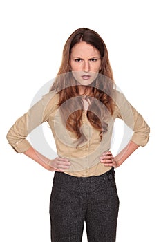 Businesswoman - angry frown photo