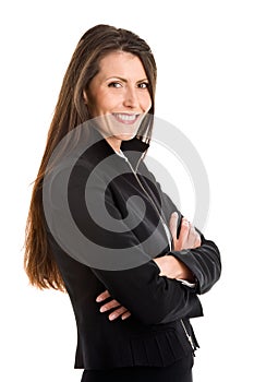 Businesswoman with arms crossed