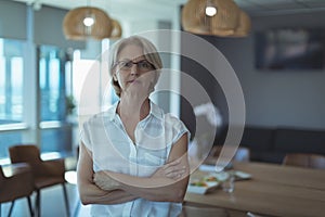 Businesswoman with arms crossed