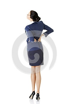 Businesswoman with back pain