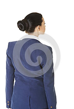 Businesswoman back view