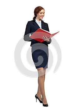Businesswoman with book