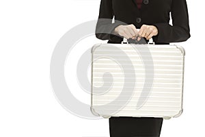 Businesswoman with briefcase