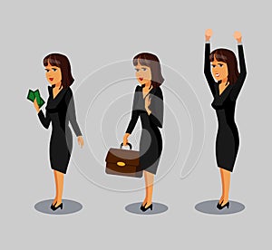 Businesswoman, Careerist Vector Illustrations Pack