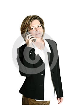 Businesswoman on cellphone