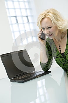 Businesswoman on cellphone