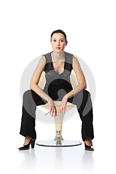 Businesswoman in chair