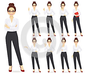Businesswoman character set photo