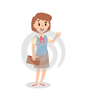 Businesswoman character set. Animate character. Female personage constructor. Different woman postures. Vector set