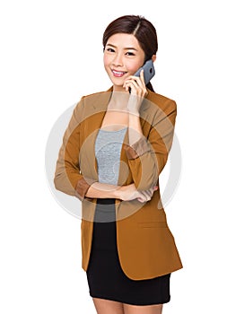 Businesswoman chat on cellphone