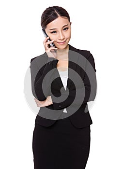 Businesswoman chat on cellphone