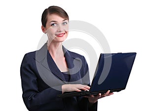 Businesswoman with computer