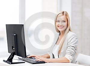 Businesswoman with computer