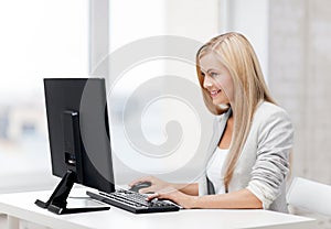 Businesswoman with computer