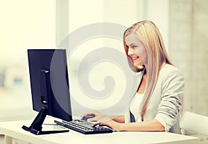 Businesswoman with computer