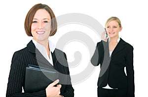 Businesswoman And Coworker Isolated