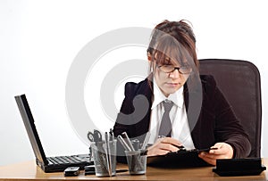 Businesswoman at desk #19