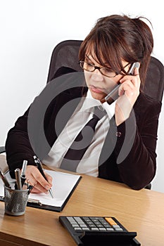 Businesswoman at desk #19