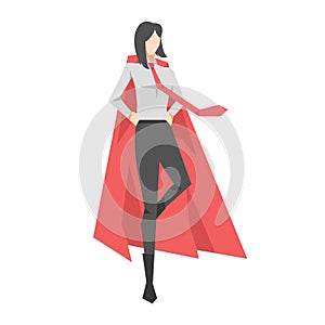 businesswoman female superhero. suitable for business themes, heroes, work, etc. flat vector illustration