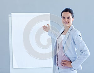 Businesswoman giving a presentation