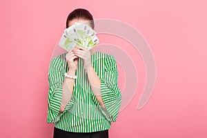 Businesswoman with hair bun