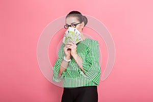 Businesswoman with hair bun