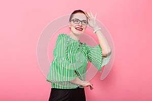 Businesswoman with hair bun