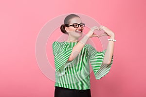 Businesswoman with hair bun