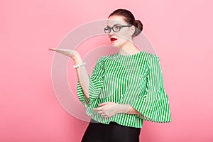 Businesswoman with hair bun