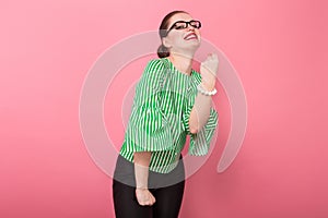 Businesswoman with hair bun