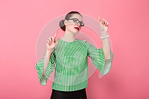 Businesswoman with hair bun