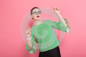 Businesswoman with hair bun