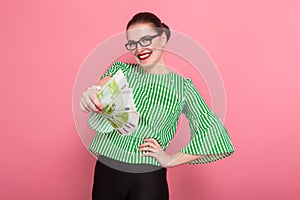 Businesswoman with hair bun