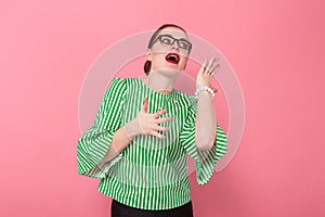 Businesswoman with hair bun