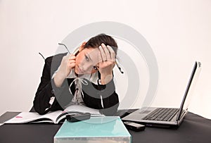 Businesswoman headache