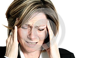 Businesswoman with headache photo