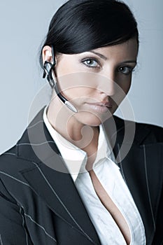 Businesswoman with headset