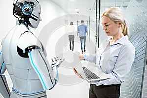 Businesswoman Humanoid Robot photo