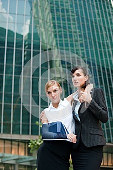 Businesswoman With Injured Arm