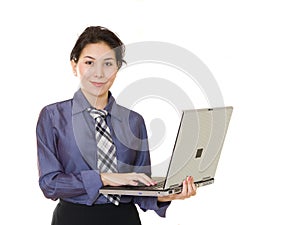 Businesswoman with laptop