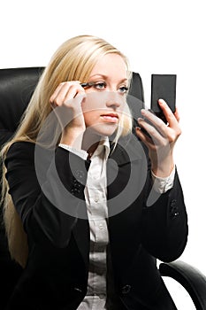 Businesswoman with makeup