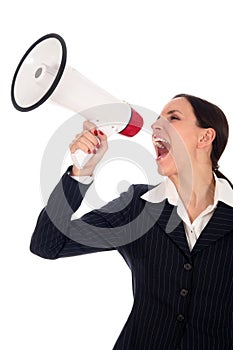 Businesswoman with Megaphone